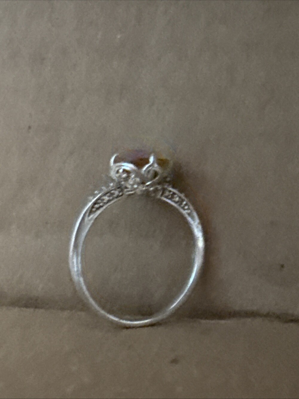AB Yellow-Orange Havana Nights Fragrant Jewels Ring 925 Sterling Silver Size 7